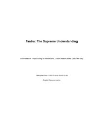 cover of the book Tantra: The Supreme Understanding