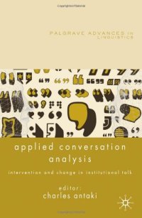 cover of the book Applied Conversation Analysis: Intervention and Change in Institutional Talk