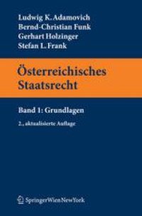 cover of the book Österreichisches Staatsrecht: Band 1: Grundlagen