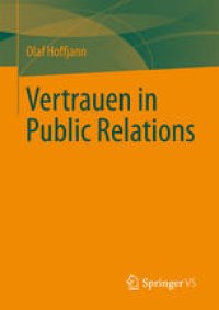 cover of the book Vertrauen in Public Relations