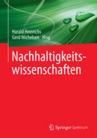 cover of the book Nachhaltigkeitswissenschaften