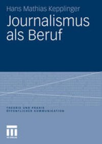 cover of the book Journalismus als Beruf