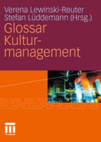 cover of the book Glossar Kulturmanagement