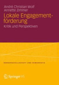 cover of the book Lokale Engagementförderung: Kritik und Perspektiven