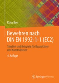 cover of the book Bewehren nach DIN EN 1992-1-1 (EC2): Tabellen und Beispiele für Bauzeichner und Konstrukteure