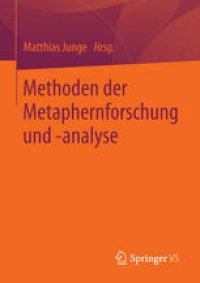 cover of the book Methoden der Metaphernforschung und -analyse