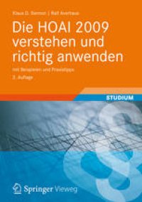 cover of the book Die HOAI 2009 verstehen und richtig anwenden: mit Beispielen und Praxistipps