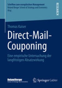 cover of the book Direct-Mail-Couponing: Eine empirische Untersuchung der langfristigen Absatzwirkung