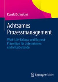 cover of the book Achtsames Prozessmanagement: Work-Life-Balance und Burnout-Prävention für Unternehmen und Mitarbeitende