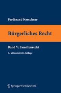 cover of the book Bürgerliches Recht: Band V Familienrecht