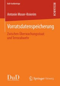 cover of the book Vorratsdatenspeicherung: Zwischen Überwachungsstaat und Terrorabwehr