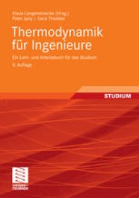 cover of the book Thermodynamik für Ingenieure: Ein Lehr- und Arbeitsbuch für das Studium