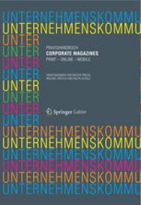 cover of the book Praxishandbuch Corporate Magazines: Print – Online – Mobile