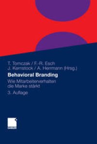 cover of the book Behavioral Branding: Wie Mitarbeiterverhalten die Marke stärkt