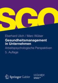 cover of the book Gesundheitsmanagement in Unternehmen: Arbeitspsychologische Perspektiven