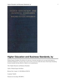 cover of the book Higher Education and Business Standards