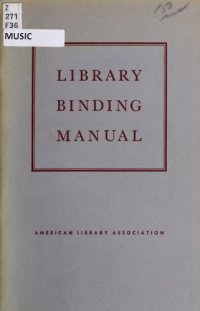 cover of the book Library binding manual