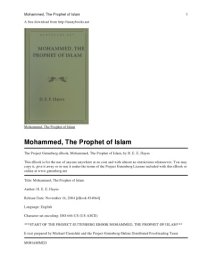 cover of the book Mohammed, the Prophet of Islam