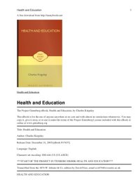 cover of the book Health and Education