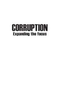 cover of the book Corruption: Expanding the Focus