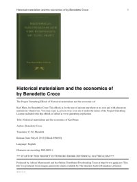 cover of the book Historical Materialism and the Economics of Karl Marx