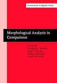 cover of the book Morphological analysis in comparison