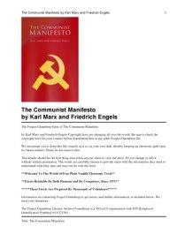 cover of the book The Communist Manifesto