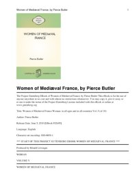 cover of the book Women of Mediaeval France