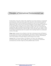 cover of the book Principles of International Environmental Law