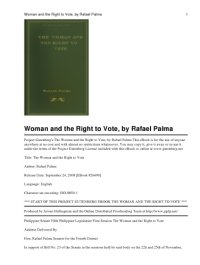 cover of the book The Woman and the Right to Vote