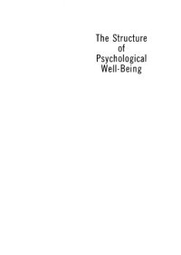 cover of the book The Structure of Psychological Well-Being