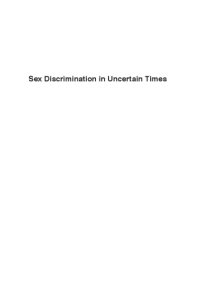 cover of the book Sex Discrimination in Uncertain Times