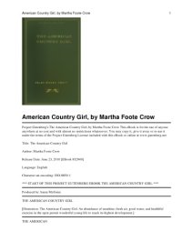 cover of the book The American Country Girl