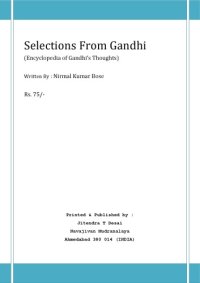 cover of the book Selections From Gandhi