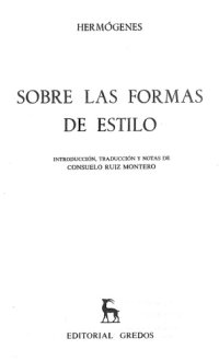 cover of the book Sobre las formas de estilo