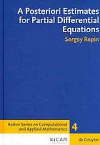 cover of the book A posteriori estimates for partial differential equations