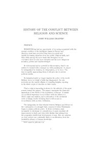 cover of the book History of the conflict between religion and science