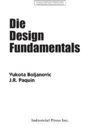 cover of the book Die design fundamentals