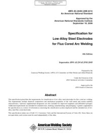 cover of the book Specification for low alloy electrodes for flux cored arc welding