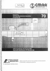 cover of the book Specifications for top running bridge & gantry type multiple girder electric overhead traveling cranes