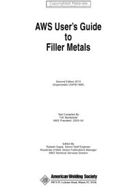 cover of the book American Welding Society (AWS) user's guide to filler metals