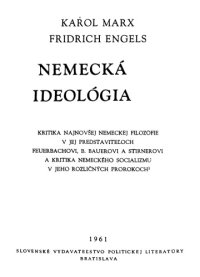 cover of the book Nemecká ideológia