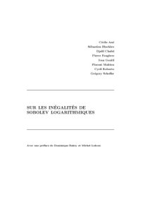 cover of the book Sur les inégalités de Sobolev logarithmiques (On logarithmic Sobolev inequalities)