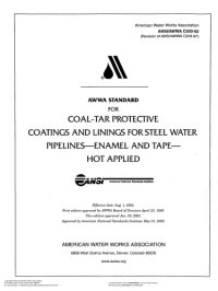 cover of the book AWWA standard for coal-tar protective coatings and linings for steel water pipelines, enamel and tape, hot applied