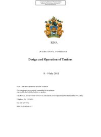 cover of the book Design and operation of tankers : [International Conference on Design and Operation of Tankers ; 8 - 9 June 2011, Athens, Greece ; papers]