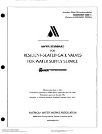 cover of the book AWWA standard for resilient-seated gate valves for water supply service