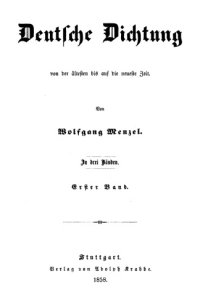 cover of the book Deutsche Dichtung von der ältesten bis auf die neueste Zeit 1