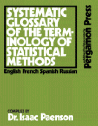 cover of the book Systematic Glossary of the Terminology of Statistical Methods. English/French/Spanish/Russian