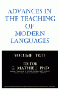 cover of the book Advances in the Teaching of Modern Languages