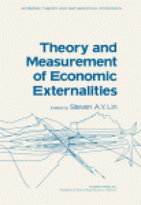 cover of the book Theory and Measurement of Economic Externalities